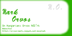 mark orvos business card